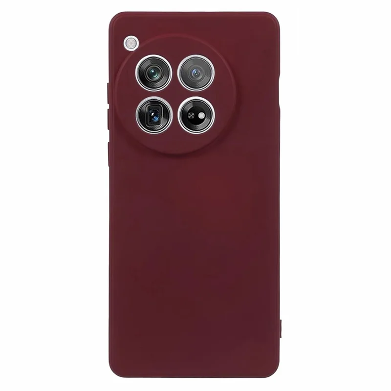 For OnePlus 12 5G Case Anti-Scratch Soft Fiber Lining TPU Phone Cover - Wine Red
