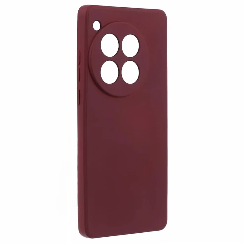 For OnePlus 12 5G Case Anti-Scratch Soft Fiber Lining TPU Phone Cover - Wine Red