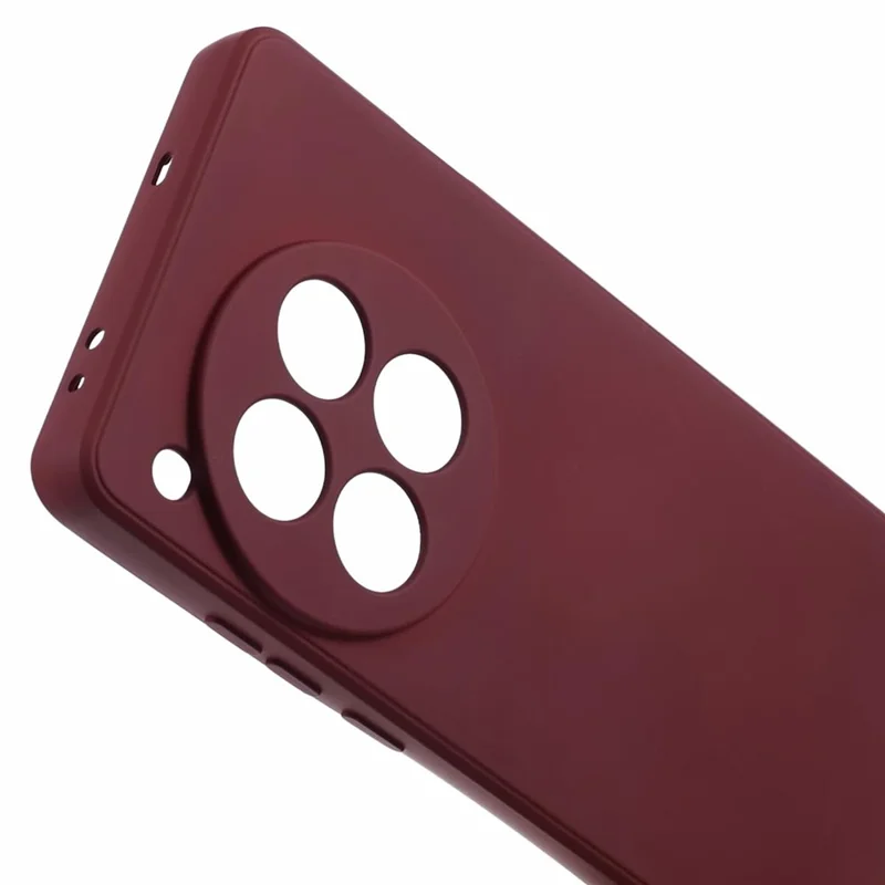 For OnePlus 12 5G Case Anti-Scratch Soft Fiber Lining TPU Phone Cover - Wine Red