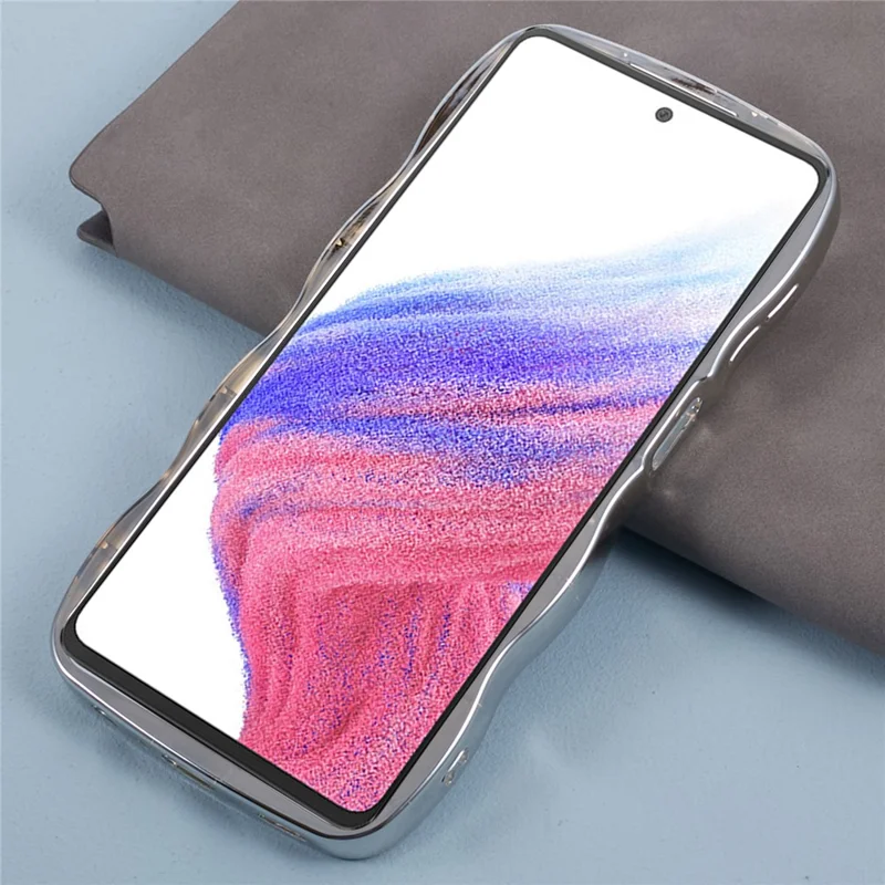 Серия HYT для Samsung Galaxy A53 5G TPU чехол для телефона с зеркальной задней панелью - серебряный
