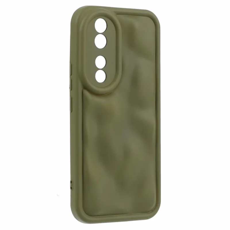 WD Series For Honor 90 Case Rubberized Concave Convex Shape Scratch-proof Back Shell - Avocado Green