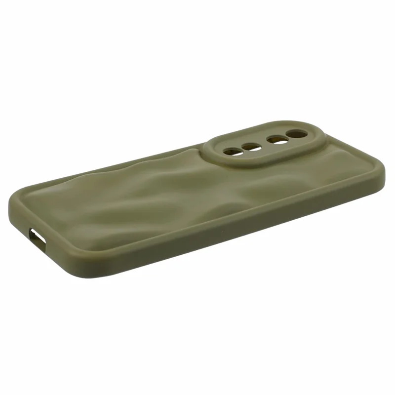 WD Series For Honor 90 Case Rubberized Concave Convex Shape Scratch-proof Back Shell - Avocado Green