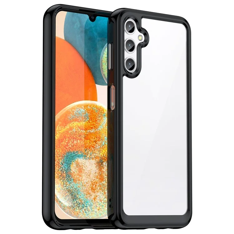 Funda para Samsung Galaxy M44 5G Colorful Frame TPU + Acrílico Resistente a Golpes Cubierta Trasera del Teléfono - Negro