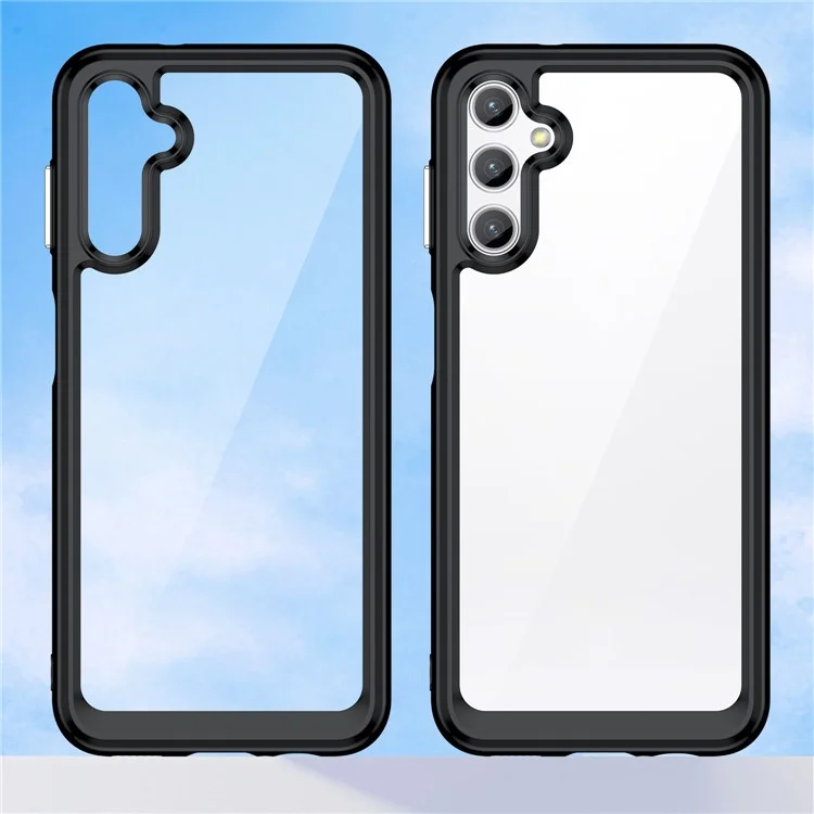 Funda para Samsung Galaxy M44 5G Colorful Frame TPU + Acrílico Resistente a Golpes Cubierta Trasera del Teléfono - Negro