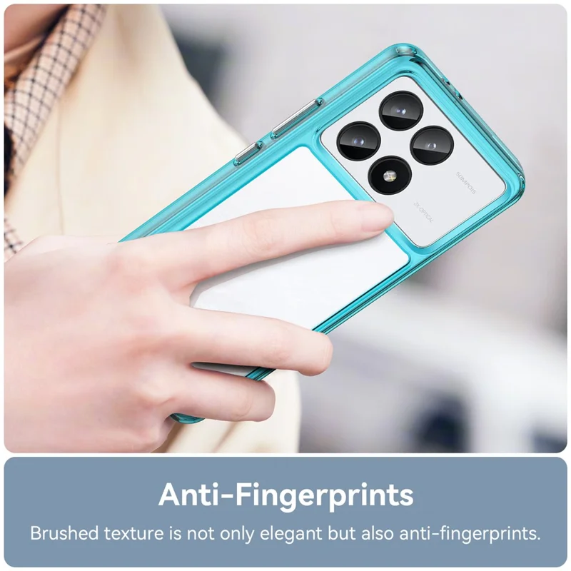 For Xiaomi Poco F6 Pro 5G / Redmi K70 5G / K70 Pro 5G Case TPU + Acrylic Drop-Resistant Phone Shell - Transparent Blue