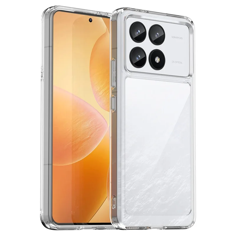 For Xiaomi Poco F6 Pro 5G / Redmi K70 5G / K70 Pro 5G Case TPU + Acrylic Drop-Resistant Phone Shell - Transparent