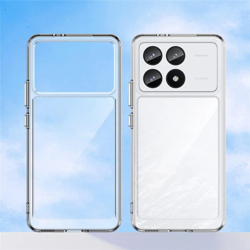 For Xiaomi Poco F6 Pro 5G / Redmi K70 5G / K70 Pro 5G Case TPU + Acrylic Drop-Resistant Phone Shell - Transparent