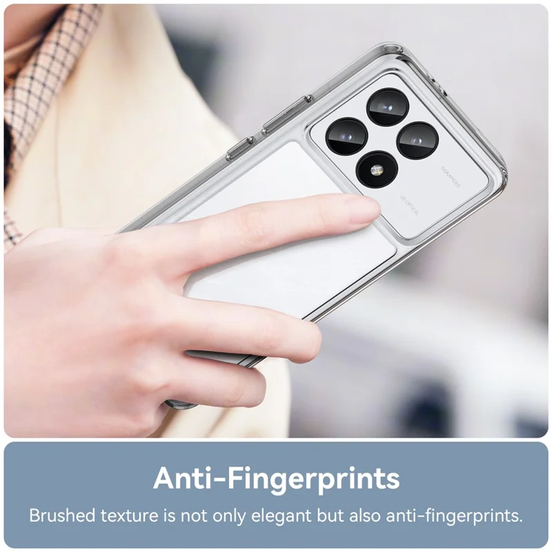 For Xiaomi Poco F6 Pro 5G / Redmi K70 5G / K70 Pro 5G Case TPU + Acrylic Drop-Resistant Phone Shell - Transparent