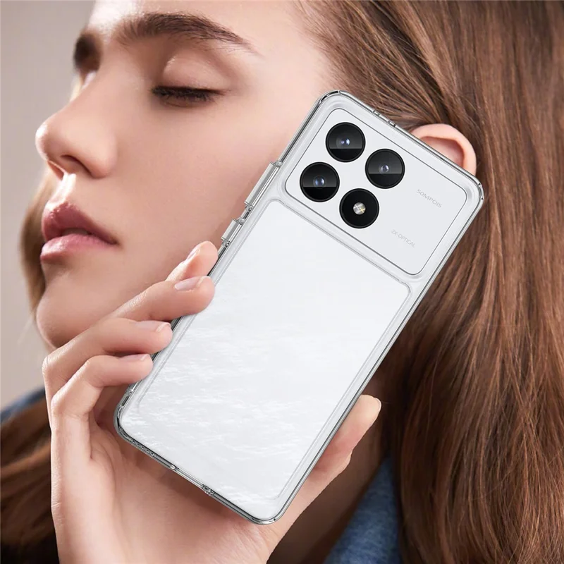 For Xiaomi Poco F6 Pro 5G / Redmi K70 5G / K70 Pro 5G Case TPU + Acrylic Drop-Resistant Phone Shell - Transparent