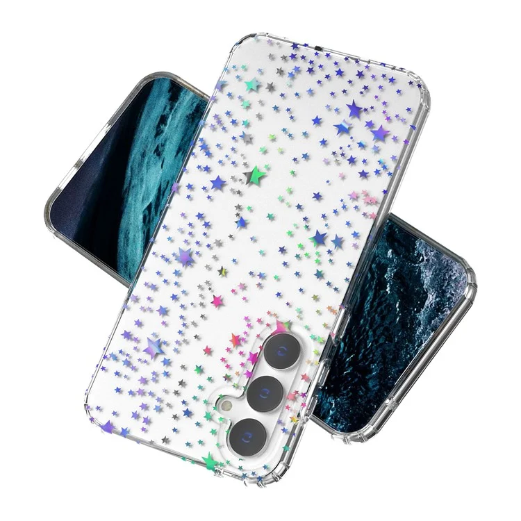 Para Samsung Galaxy S23 FE Case Stylish Laser Pattern PC + TPU Phone Cover - Star