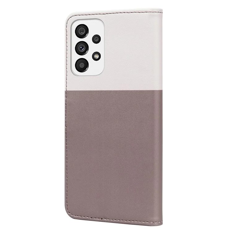 Cartoon Pet Series for Samsung Galaxy A73 5G Wallet Phone Case Leather Flip Cover - Bean Pink