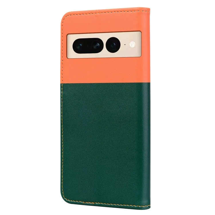 Cartoon Pet Series for Google Pixel 7 Pro 5G Protective Case Wallet Phone Cover - Blackish Green
