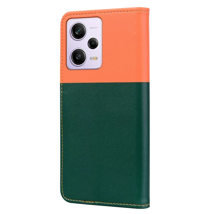 For Xiaomi Poco X5 Pro 5G / Note 12 Pro Speed 5G / Note 12 Pro 5G Phone Case Leather Flip Cover - Blackish Green