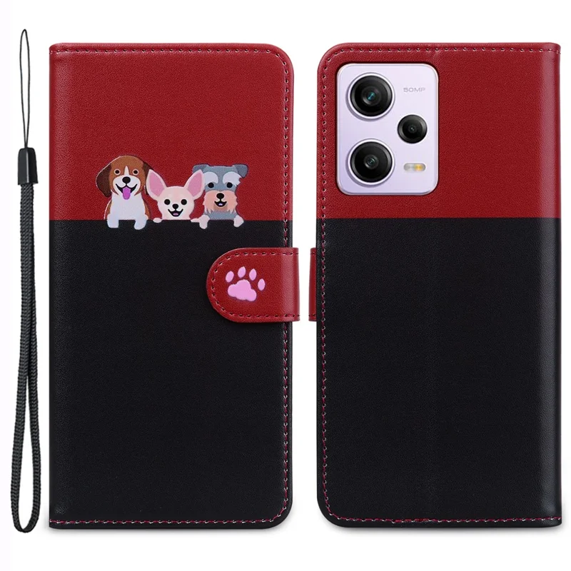 For Xiaomi Poco X5 Pro 5G / Note 12 Pro Speed 5G / Note 12 Pro 5G Phone Case Leather Flip Cover - Black