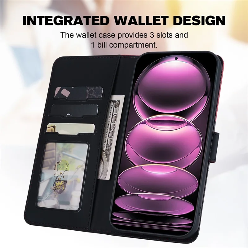 For Xiaomi Poco X5 Pro 5G / Note 12 Pro Speed 5G / Note 12 Pro 5G Phone Case Leather Flip Cover - Black