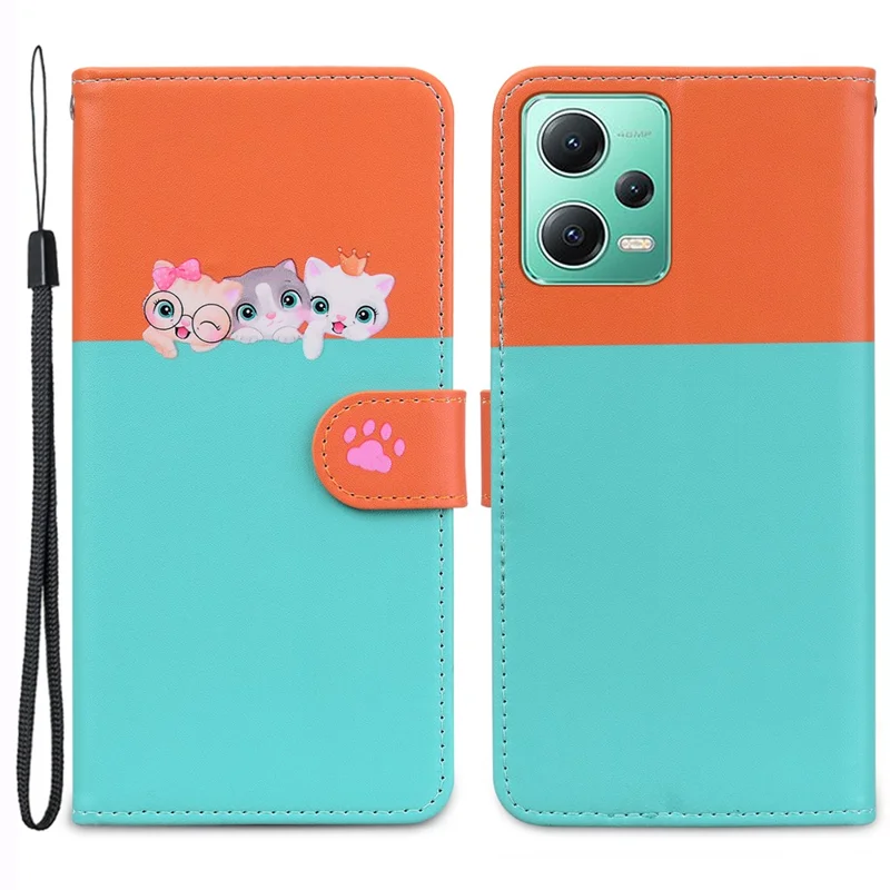 Pour Xiaomi Redmi Note 12 5G (Inde) / Note 12 5G (Chine) / Note 12 5G (Global) / Poco X5 5G Étui en cuir - Bleu ciel