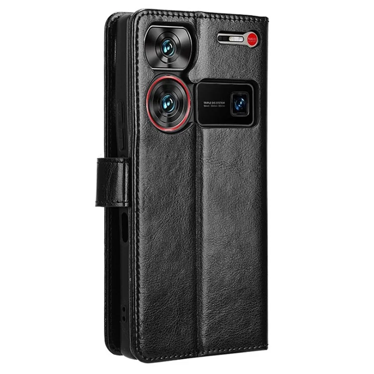 Per ZTE nubia Z60 Ultra Custodia in Pelle con Cinturino Portafoglio Slot per Schede Custodia per Cellulare - Nero