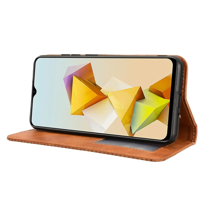 For ZTE Blade A73 Pro 5G / A73 5G / Optus X Pro 5G Leather Wallet Case Folio Flip Phone Cover - Brown