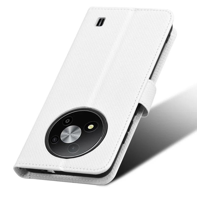 For ZTE Blade A73 Pro 5G / A73 5G / Optus X Pro 5G Leather Case Flip Wallet Phone Cover Diamond Texture - White