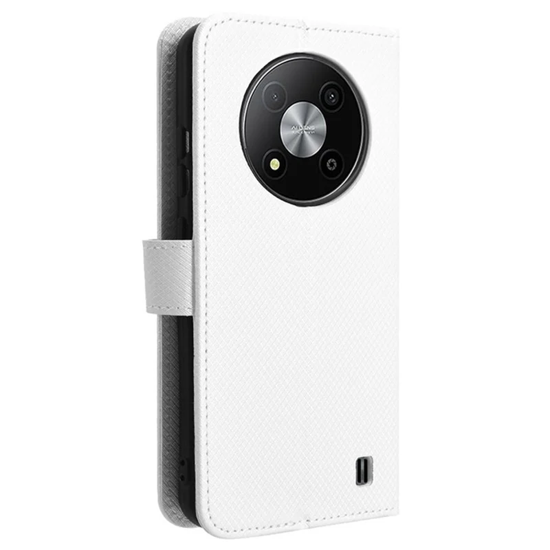 For ZTE Blade A73 Pro 5G / A73 5G / Optus X Pro 5G Leather Case Flip Wallet Phone Cover Diamond Texture - White
