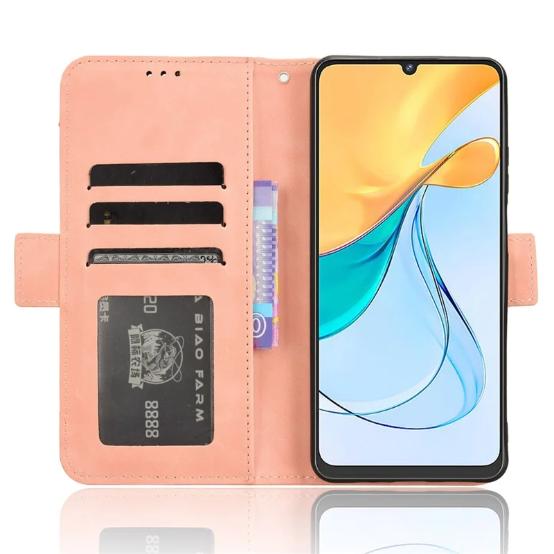 For ZTE Blade V50 Vita Phone Case Multiple Card Slots PU Leather Cover Wallet - Pink