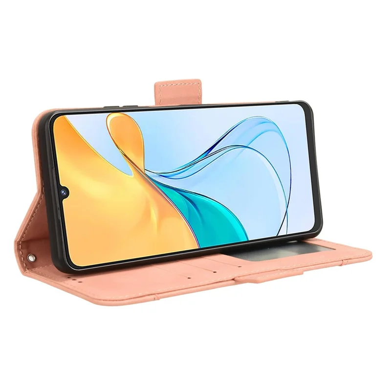 For ZTE Blade V50 Vita Phone Case Multiple Card Slots PU Leather Cover Wallet - Pink