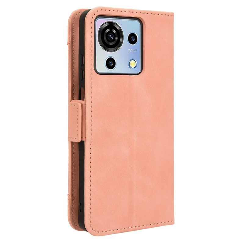 For ZTE Blade V50 Vita Phone Case Multiple Card Slots PU Leather Cover Wallet - Pink