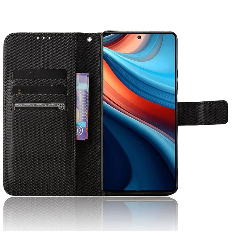 Para Xiaomi Redmi Note 13R Pro 5G / Poco X6 Neo 5G Capa de Telefone de Couro PU à Prova de Choque - Preto