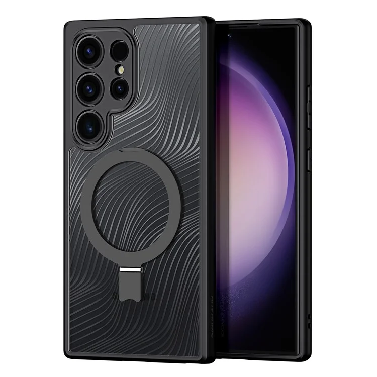 DUX DUCIS Aimo Series for Samsung Galaxy S24 Ultra Magnetic Phone Case Protective Cover Kickstand (REACH Certification) - Black