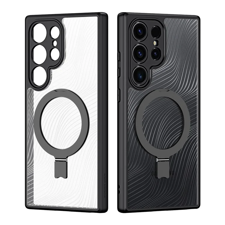 DUX DUCIS Aimo Series for Samsung Galaxy S24 Ultra Magnetic Phone Case Protective Cover Kickstand (REACH Certification) - Black