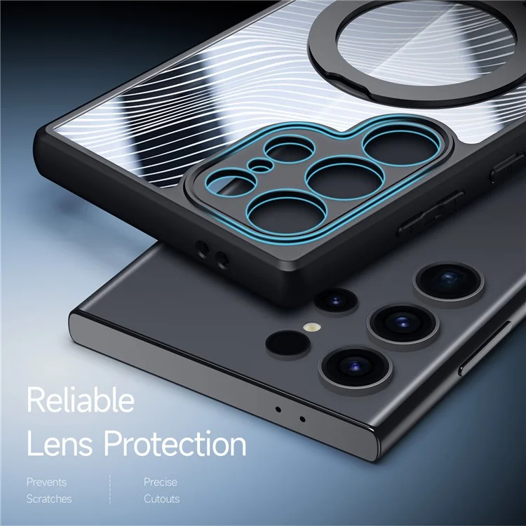 DUX DUCIS Aimo Series for Samsung Galaxy S24 Ultra Magnetic Phone Case Protective Cover Kickstand (REACH Certification) - Black