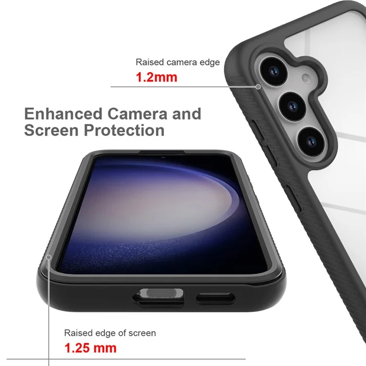 Pour Samsung Galaxy S24 Case PC+TPU Shock Absorbing Mobile Phone Back Shell - Noir