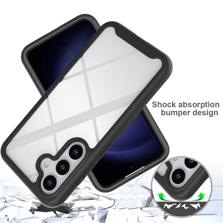 Pour Samsung Galaxy S24 Case PC+TPU Shock Absorbing Mobile Phone Back Shell - Noir