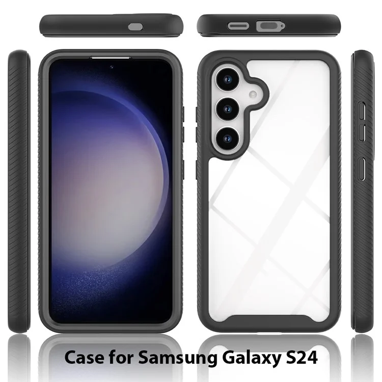 Pour Samsung Galaxy S24 Case PC+TPU Shock Absorbing Mobile Phone Back Shell - Noir