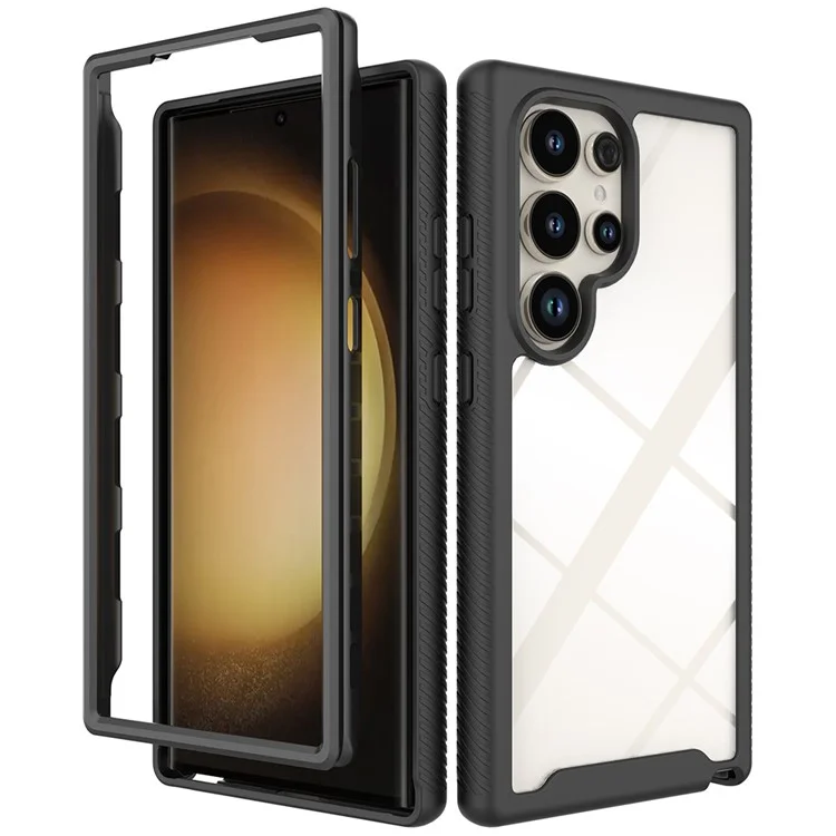 Für Samsung Galaxy S24 Ultra Case Stoßabsorbierende PC+TPU-Telefonschutzabdeckung - Schwarz