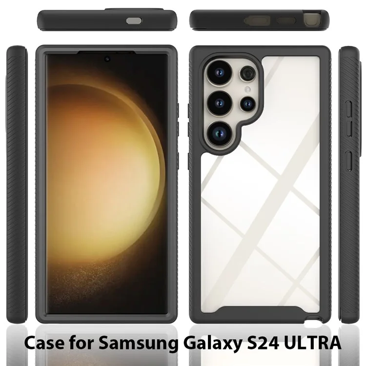 Für Samsung Galaxy S24 Ultra Case Stoßabsorbierende PC+TPU-Telefonschutzabdeckung - Schwarz