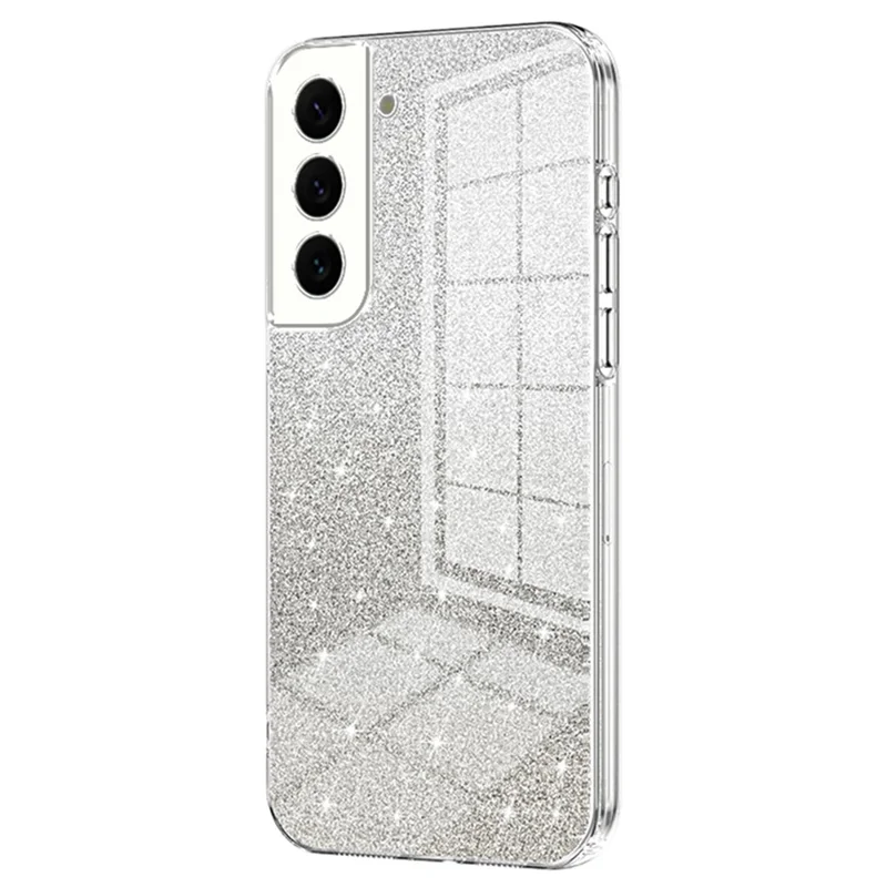 Für Samsung Galaxy S22+ 5G Hülle Gradient Glitter Electroplated TPU Handyhülle - Transparent