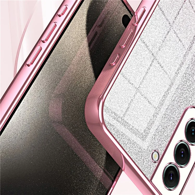 Für Samsung Galaxy S22+ 5G Hülle Gradient Glitter Electroplated TPU Handyhülle - Transparent