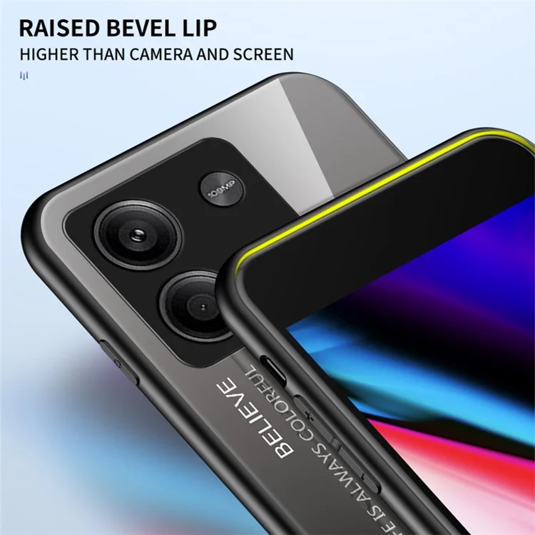 Pour Xiaomi Redmi Note 13 5G Gradient Phone Case Tempered Glass Cover - Gradient Pink Blue