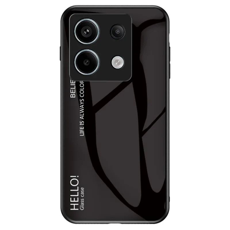 For Xiaomi Redmi Note 13 Pro 5G / Poco X6 5G Tempered Glass Case Shockproof Phone Cover - Black