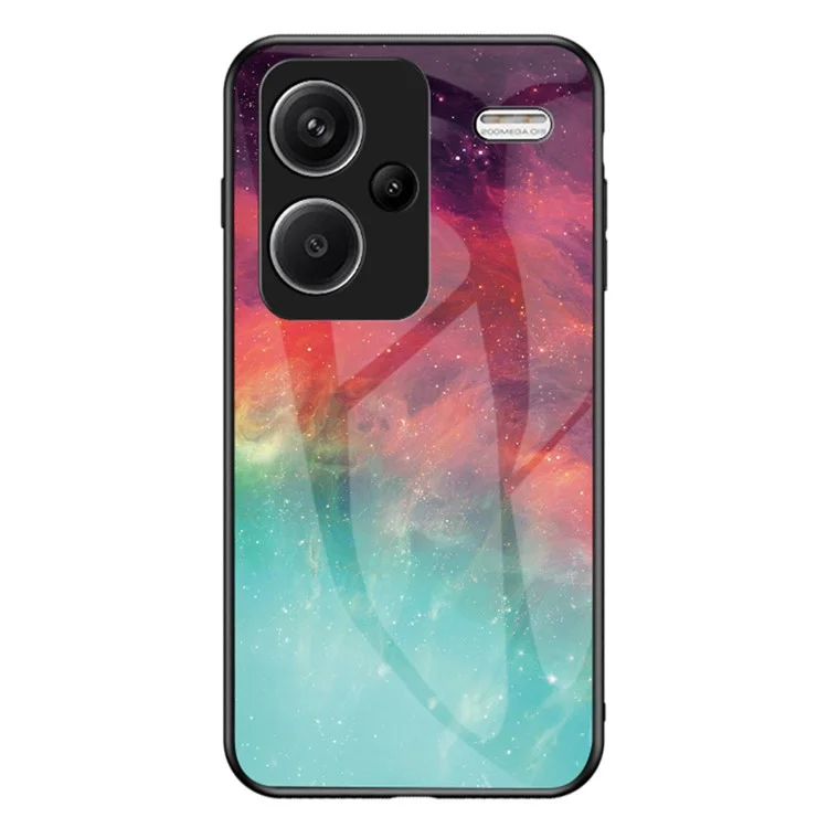 Pour Xiaomi Redmi Note 13 Pro+ 5G Étui Slim-Fit Motif Ciel Étoilé Verre Trempé+PC+TPU Housse de Téléphone Intelligent - Couleur Ciel Étoilé
