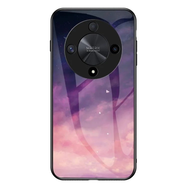 For Honor X9b 5G / Magic6 Lite 5G Hülle Anti-Staub Gehärtetes Glas+PC+TPU Smartphone-Cover mit Sternenhimmel-Muster - Dreamender Sternenhimmel