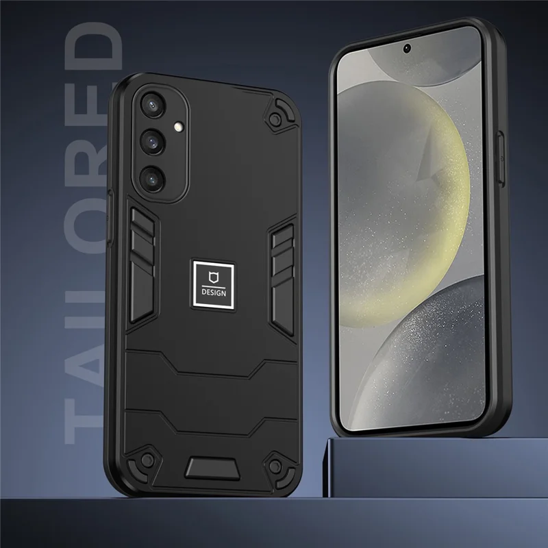 For Samsung Galaxy S24 Phone Case Dual Layer Soft TPU + Hard PC Protective Cover - Black