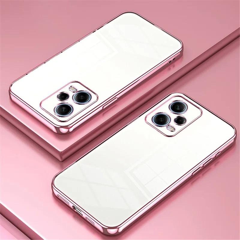 For Xiaomi Redmi Note 12 Pro 5G Case Anti-fall Soft TPU Cell Phone Cover with Precise Lens Cutout - Pink