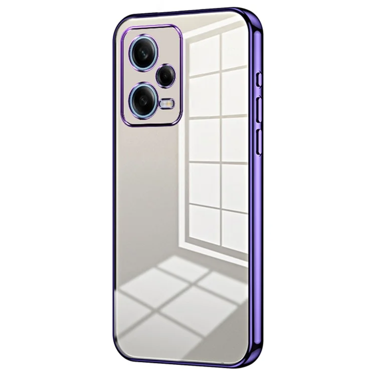 For Xiaomi Redmi Note 12 Pro 5G Case Anti-fall Soft TPU Cell Phone Cover with Precise Lens Cutout - Purple
