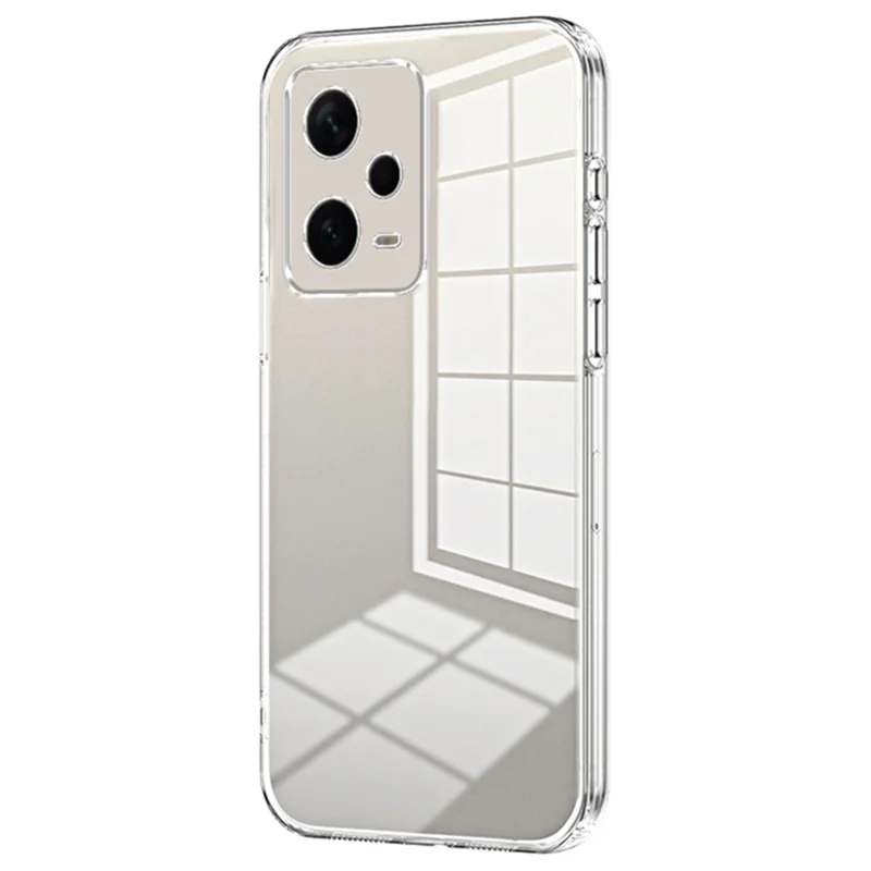 For Xiaomi Redmi Note 12 Pro+ 5G TPU Case Electroplating Precise Lens Cutout Back Shell - Transparent