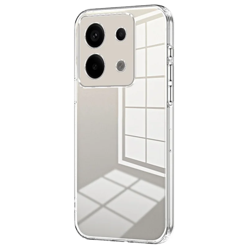 For Xiaomi Redmi Note 13 Pro 5G / Poco X6 5G Case Stødfast TPU Elektropladeret Præcis Linsesnit Telefonbeskyttelse - Transparent