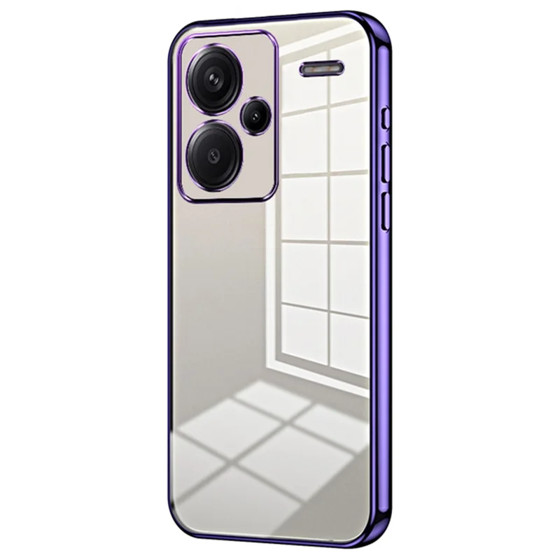 For Xiaomi Redmi Note 13 Pro+ 5G Case Crystal Clear Soft TPU Phone Shell with Precise Lens Cutout - Purple