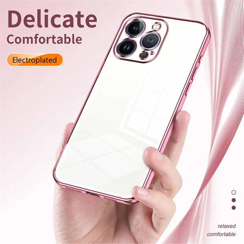For iPhone 13 Pro Soft TPU Phone Case Precision Lens Cutouts - Purple