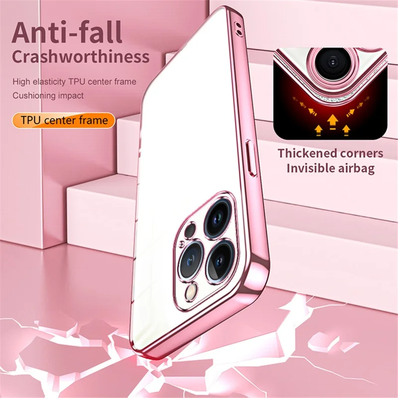 For iPhone 13 Pro Soft TPU Phone Case Precision Lens Cutouts - Purple